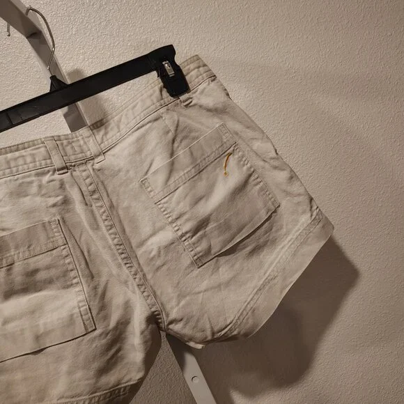 Junior's Khaki Utility Shorts Size 11 Ramie Cotton - Picture 3 of 10